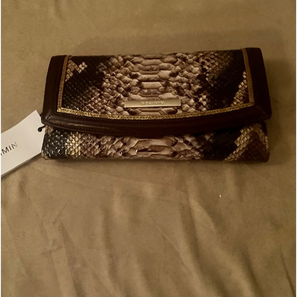 Brahmin Savino folklore, genuine leather checkbook, wallet